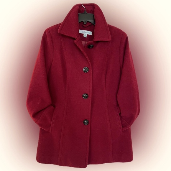 Liz Claiborne Jackets & Blazers - Liz Claiborne Red Peacoat